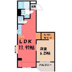 宇都宮駅 バス18分  仏所護念会入口下車：停歩10分 2階の物件間取画像